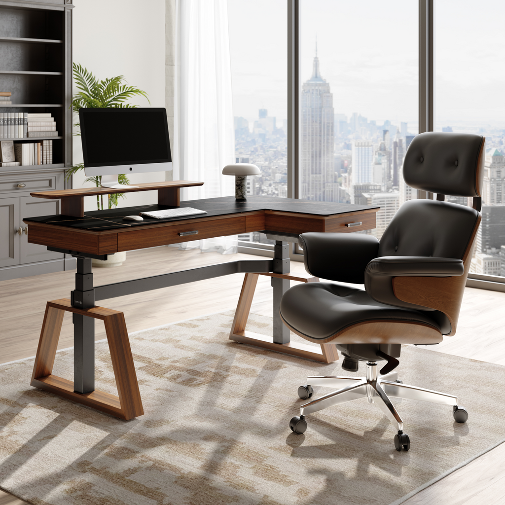 Executive Office Set: Ark Standing Desk and Premium Executive Chair