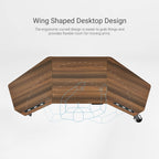 Aero Pro Wing-Shaped Standing Desk (72"x23")