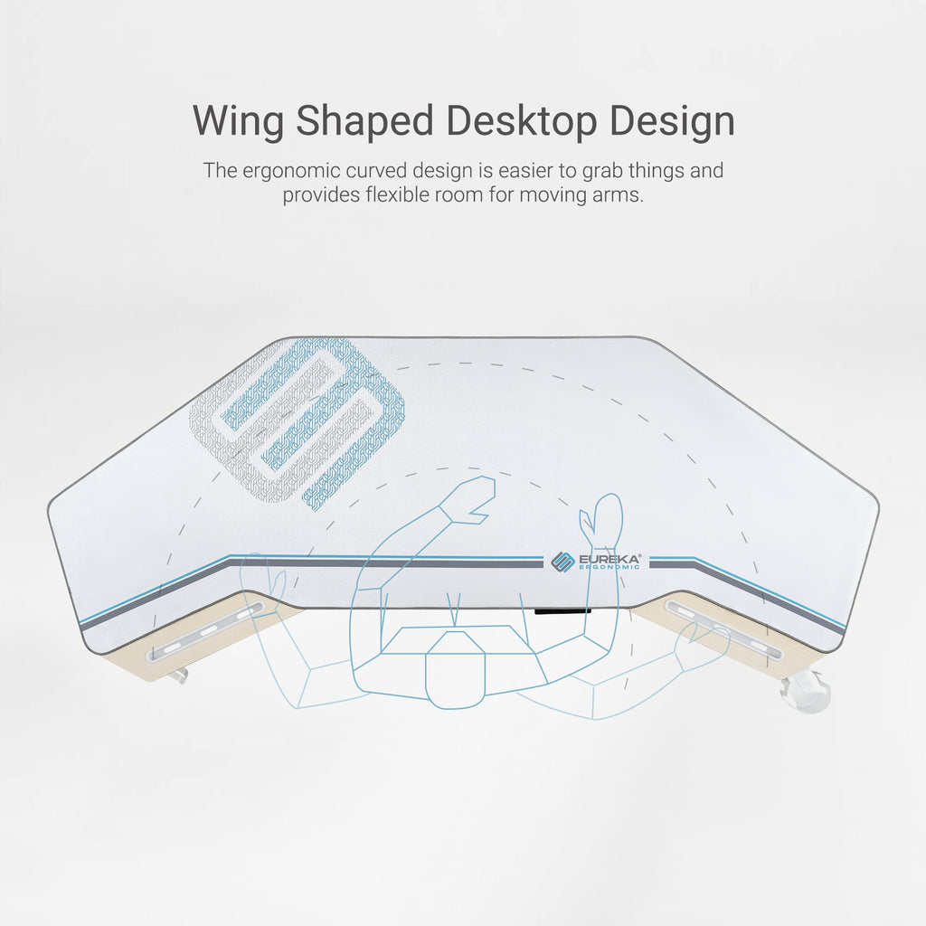 Aero Pro Wing-Shaped Standing Desk (72"x23")
