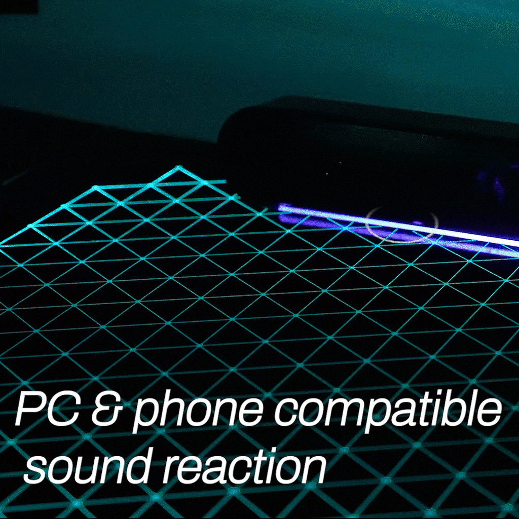 GTG - L60, L-Shaped Glass LED Gaming Desk (60"x40")