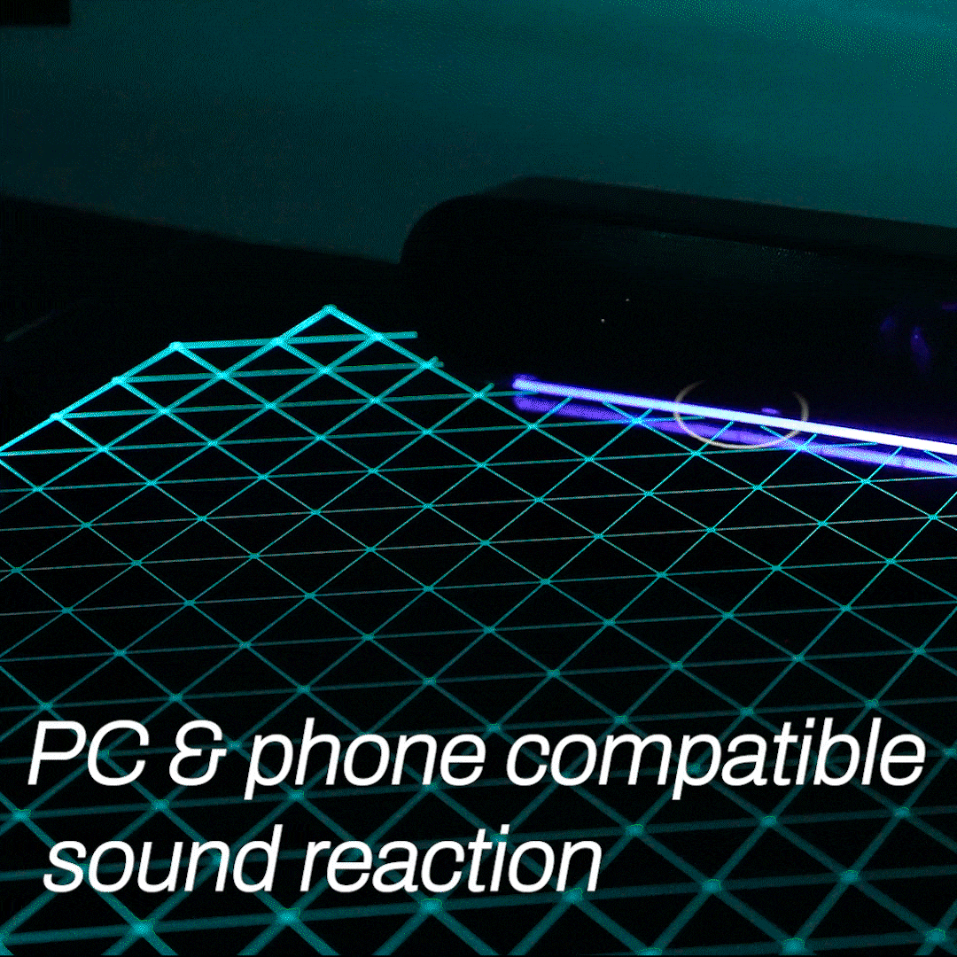 GTG - L60, L-Shaped Glass LED Gaming Desk (60"x40")