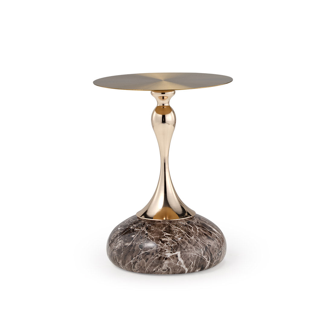 15" Round Metal Top Side Table