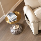 15" Round Metal Top Side Table