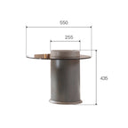 35" Round White Sintered Stone Coffee Table with Side Table Set