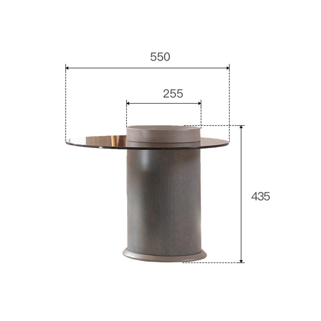 35" Round White Sintered Stone Coffee Table with Side Table Set