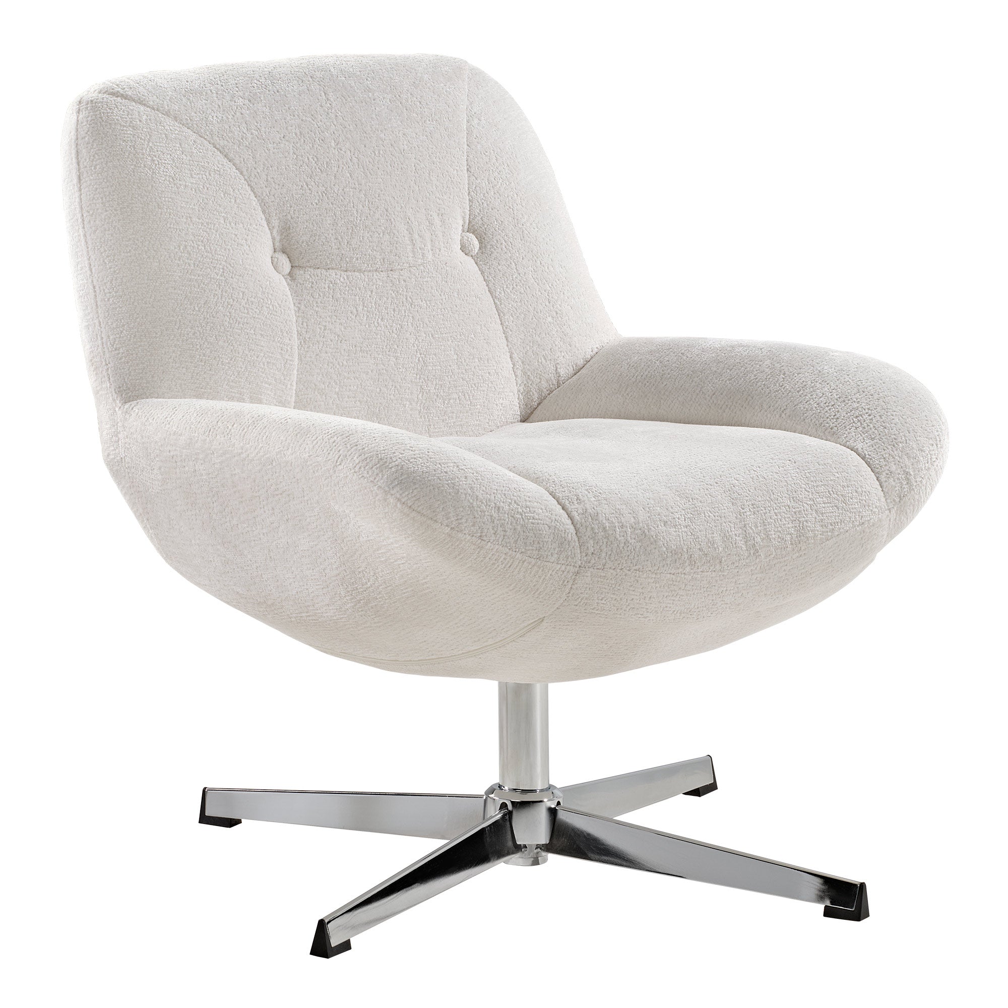 Henry, Chenille Swivel Lounge Chair