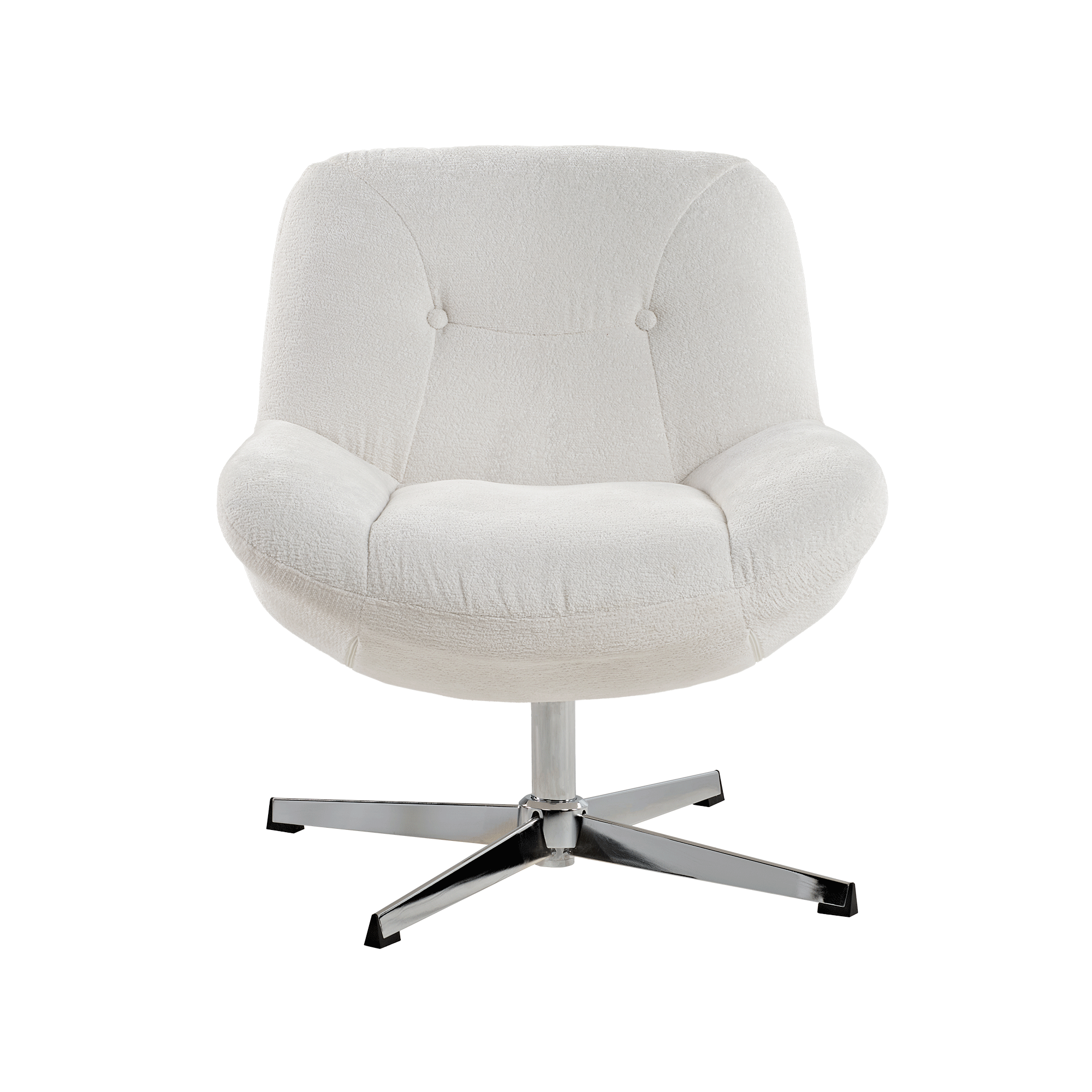 Henry, Chenille Swivel Lounge Chair