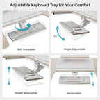 U-Shaped Standing Desk with Accessories Set (74"x23")