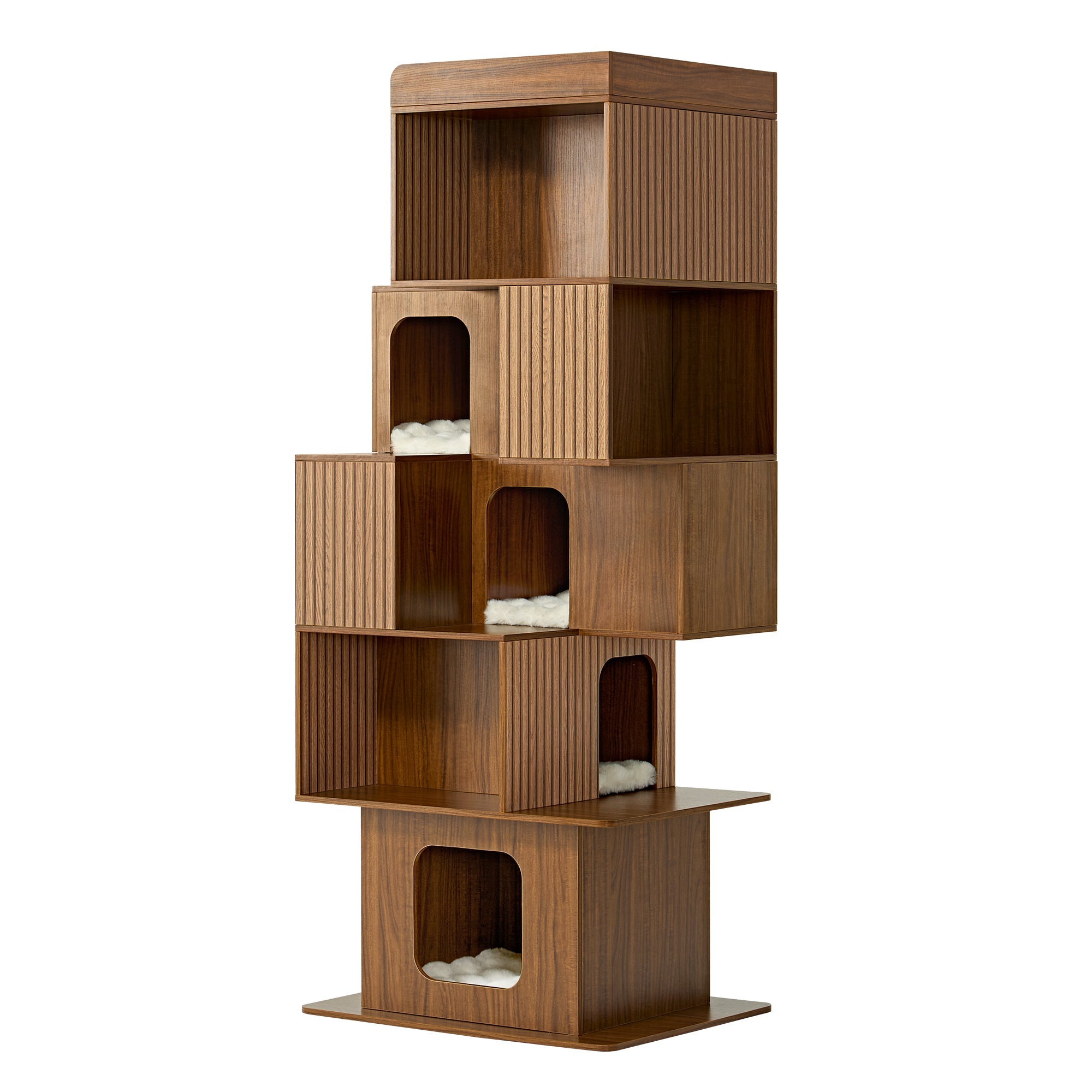 Pawlio, 72" Owner and Pet Shared Bookshelf Cat Tree