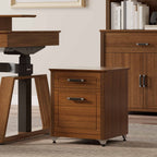 19" File Storage Cabinet, Dark Walnut