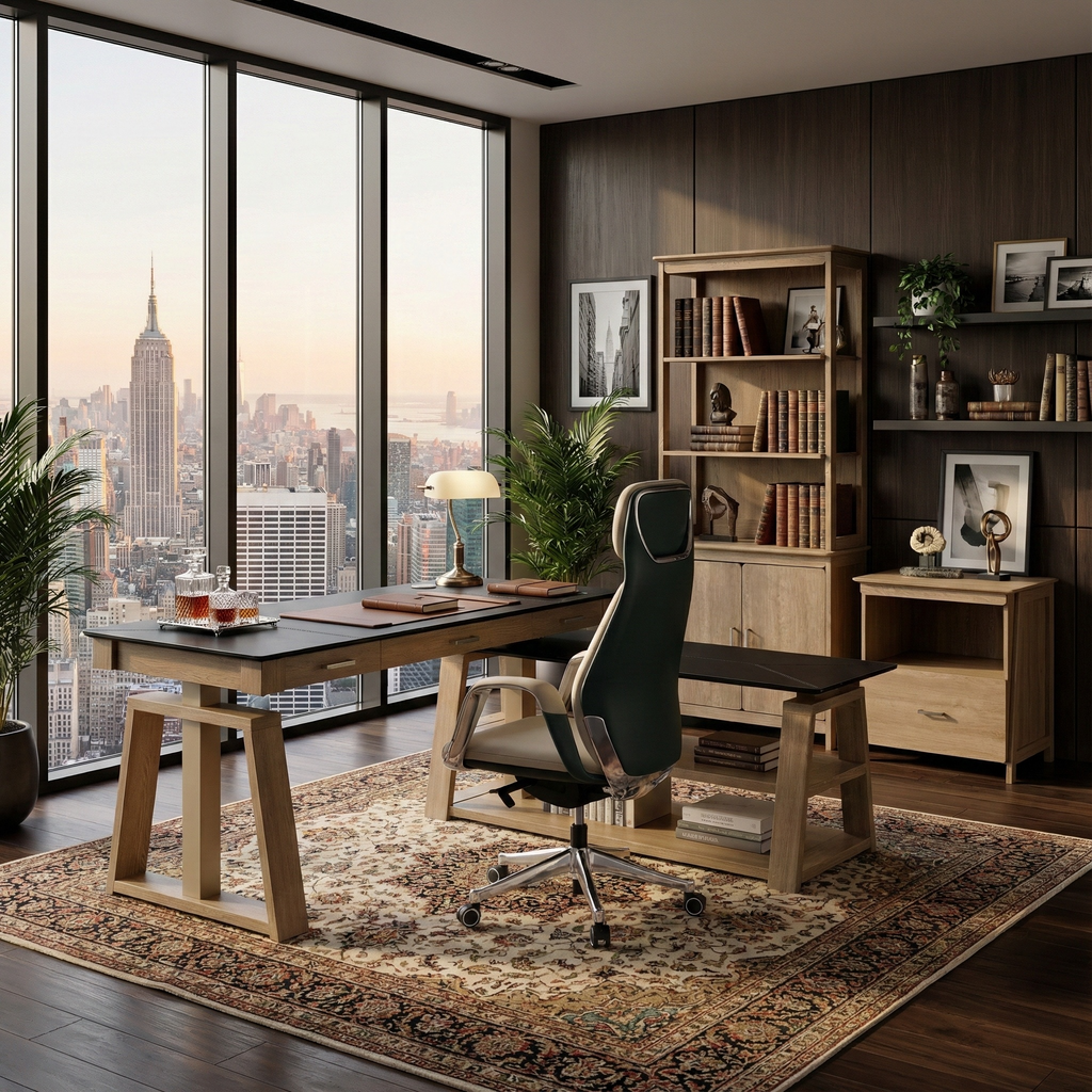 Executive Office Set: Ark EX Standing Desk, Chair and Storage