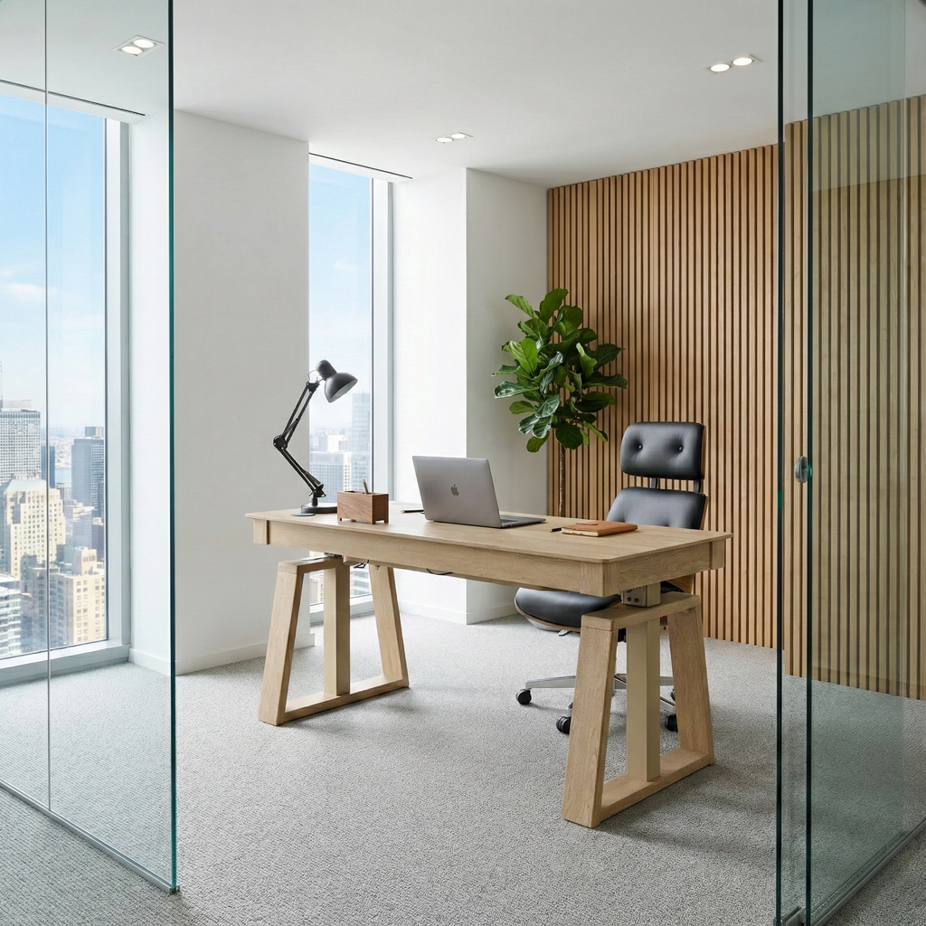 Executive Office Set:ark EL Standing Desk and Executive Office Chair