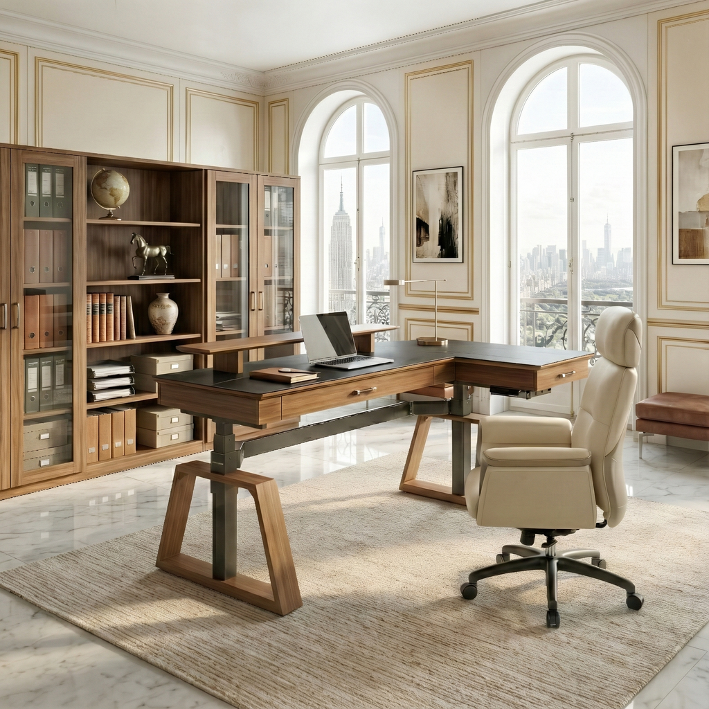 Executive Office Set: Ark Standing Desk and Premium Executive Chair