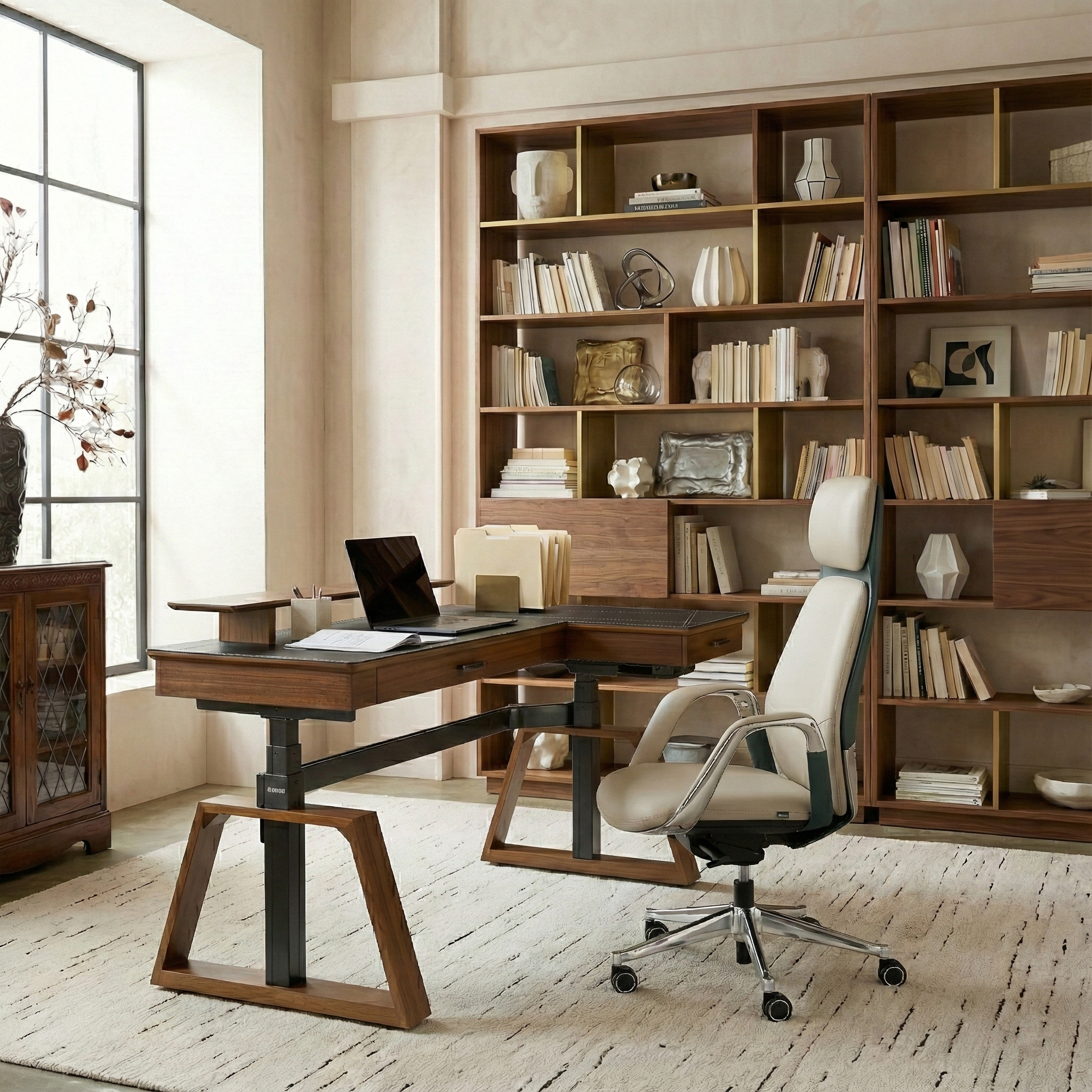 Executive Office Set: Ark Standing Desk and Premium Executive Chair