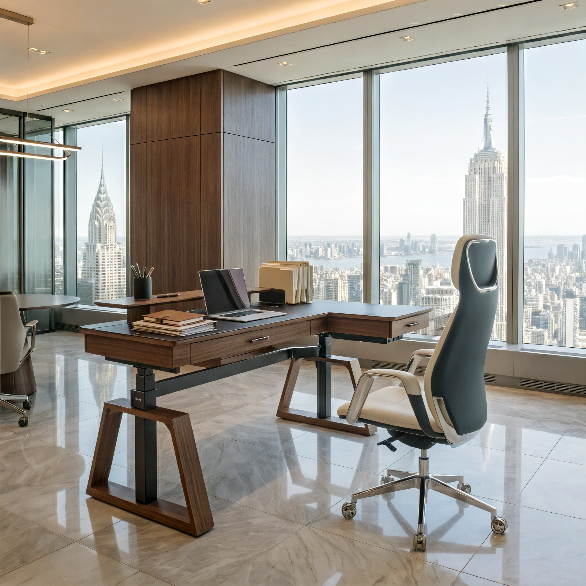 Executive Office Set: Ark Standing Desk and Premium Executive Chair