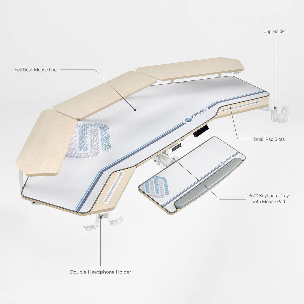 Aero Pro Wing-Shaped Standing Desk (72"x23")
