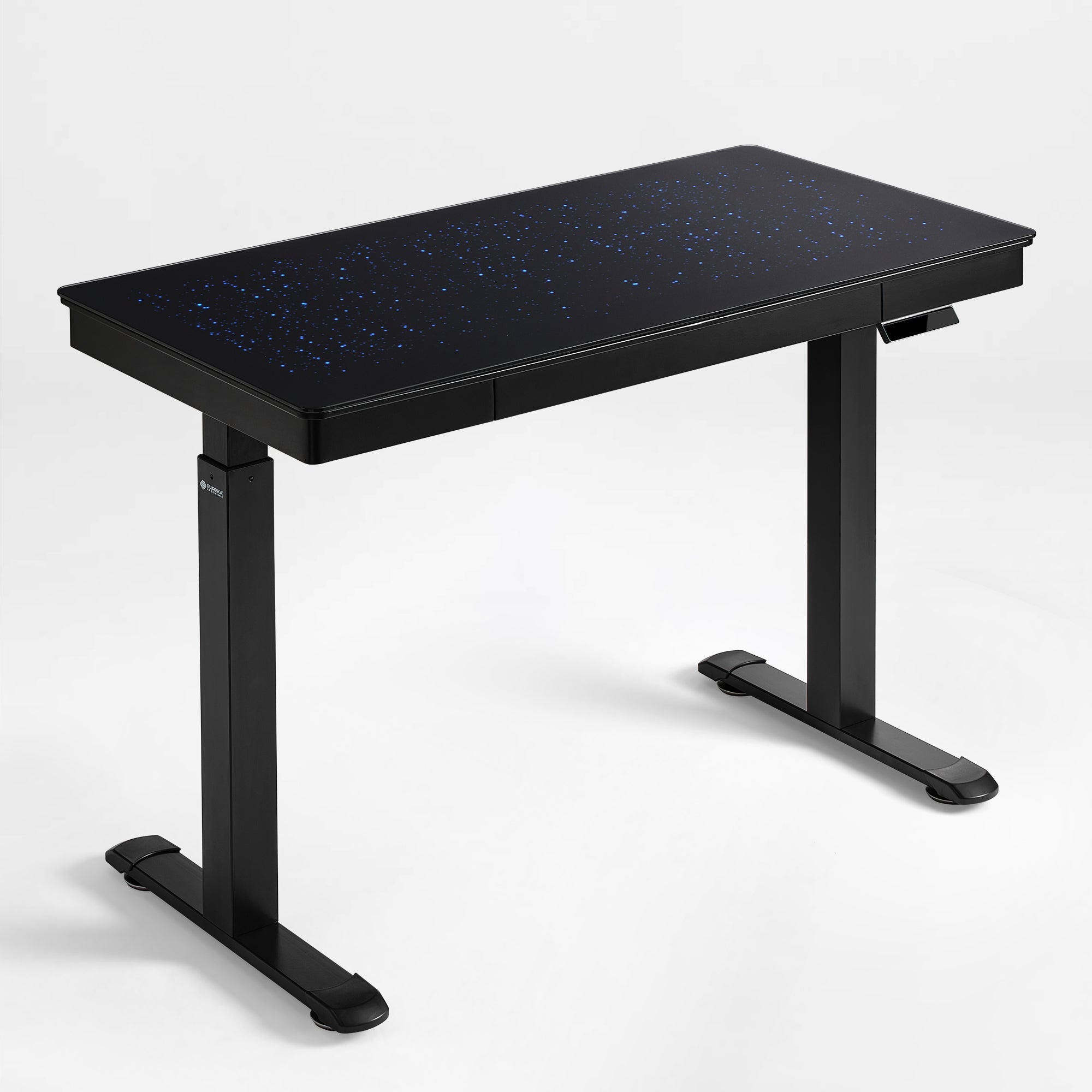 Wonder, Touch-Activated Glowing Glass Standing Desk (47"x23")
