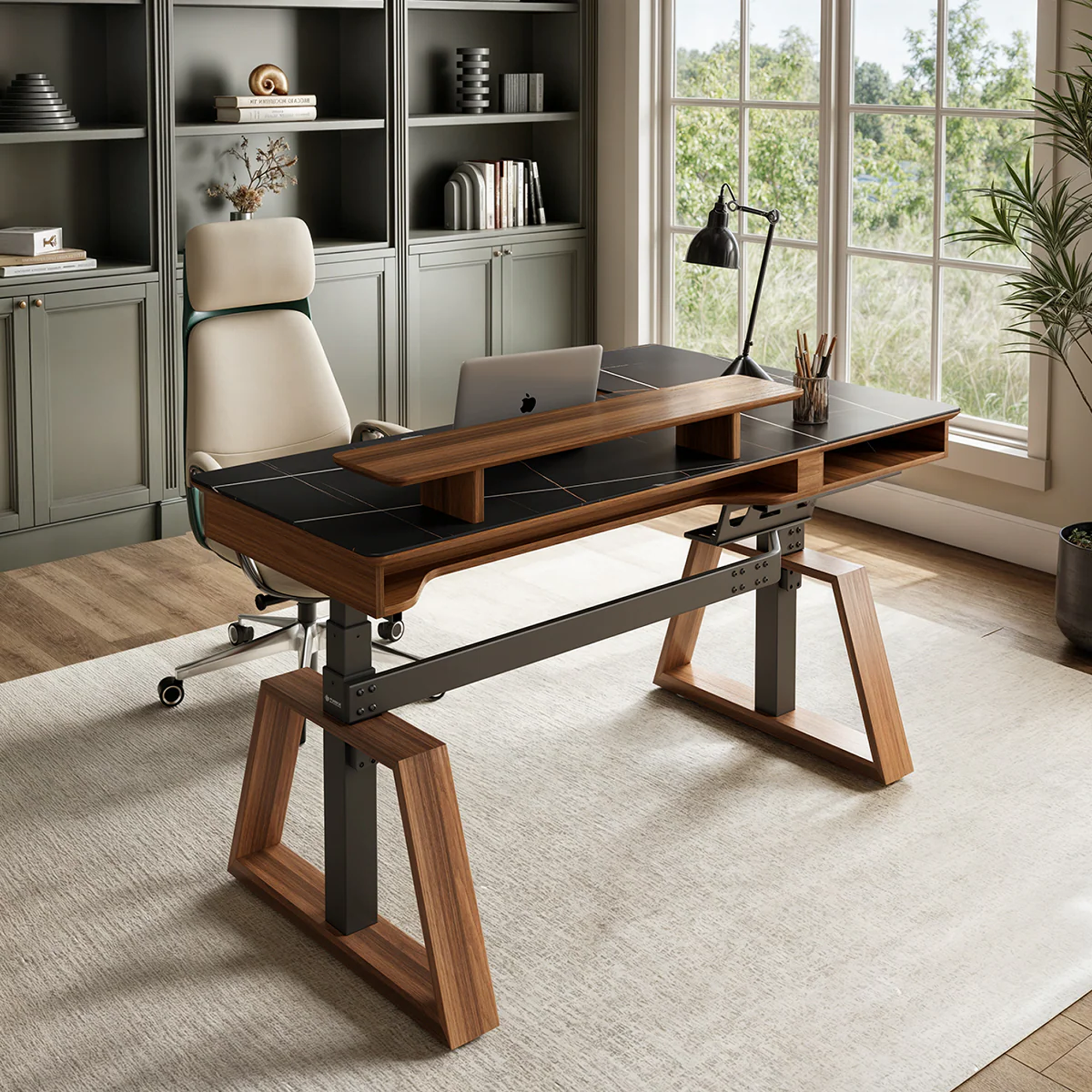 Executive Office Set: Ark Standing Desk and Premium Executive Chair
