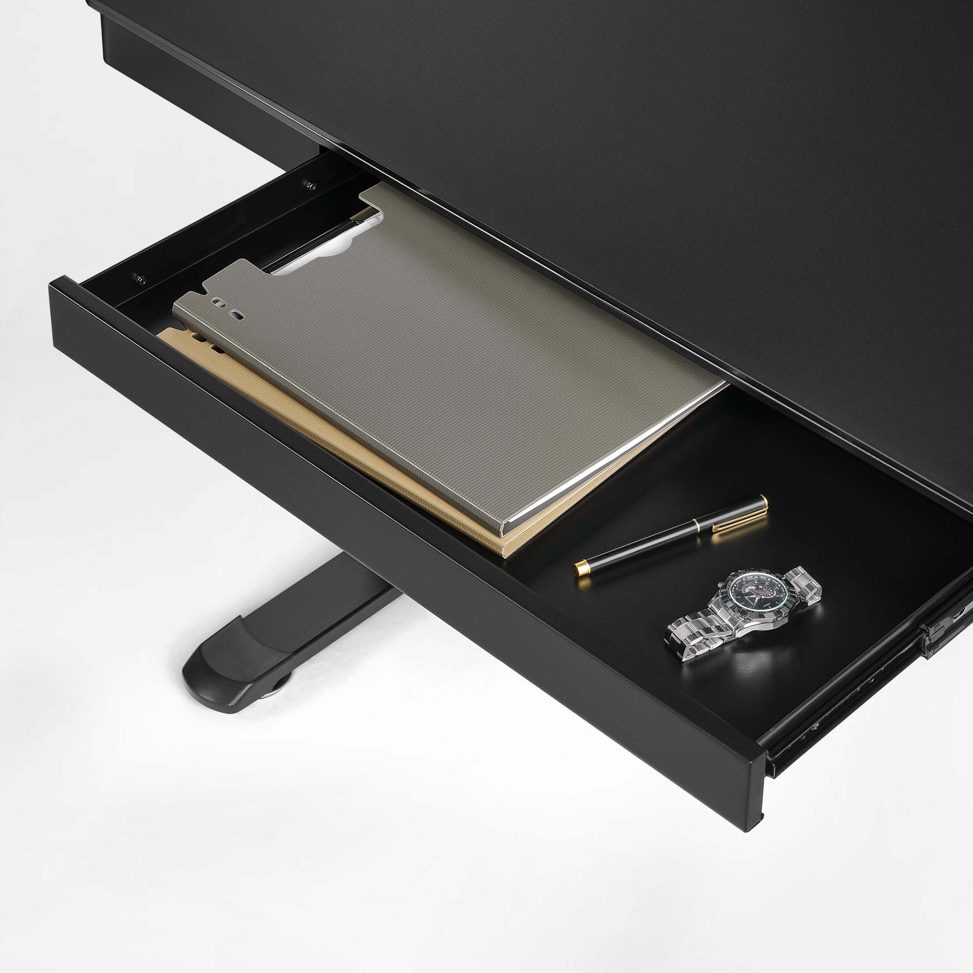 Wonder, Touch-Activated Glowing Glass Standing Desk (47"x23")